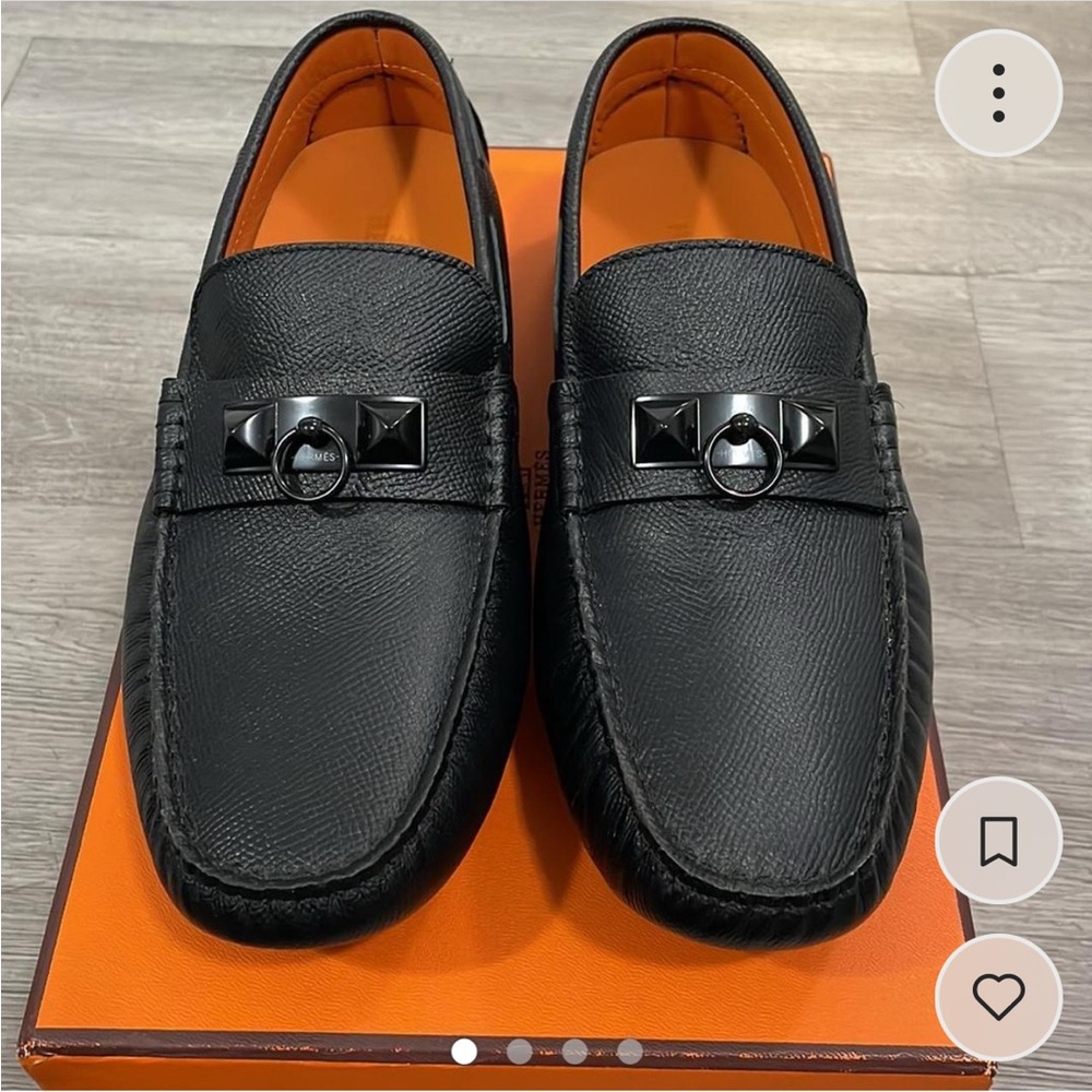 Hermes ‘Irving’ Loafers size 40 with Logo Buckle